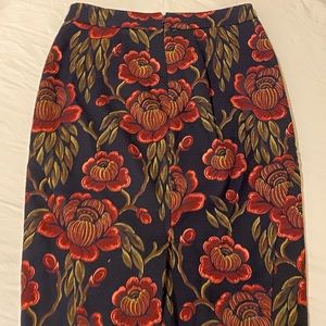 Ann Taylor pencil skirt -floral red